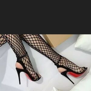 Christian Louboutin | Shoes | Christian Louboutin Zoom Fishnet Tight Shoes  37 | Poshmark